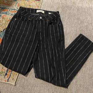 Striped High Waisted Jeans
